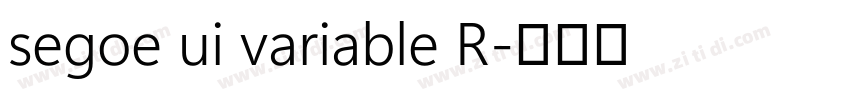 segoe ui variable R字体转换